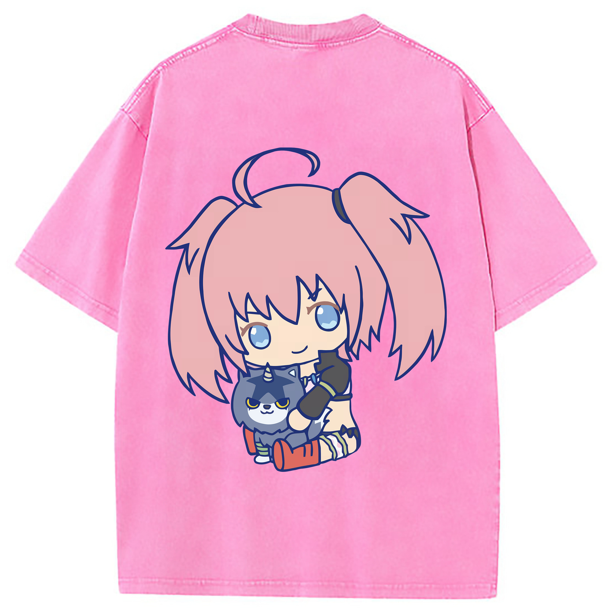 （画像用） 転スラ Regarding Reincarnated to Slime 綿100% ヴィンテージ風 半袖Tシャツ（背面プリント）